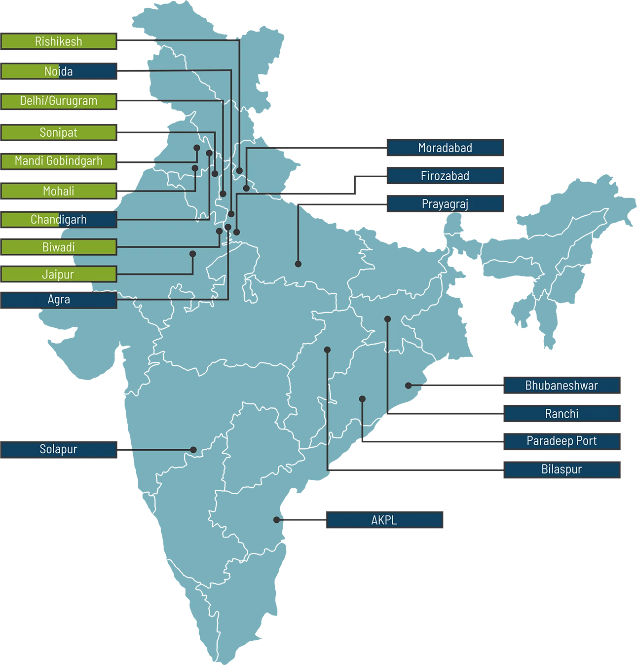 presence of Lion Services Limited across various cities in the India